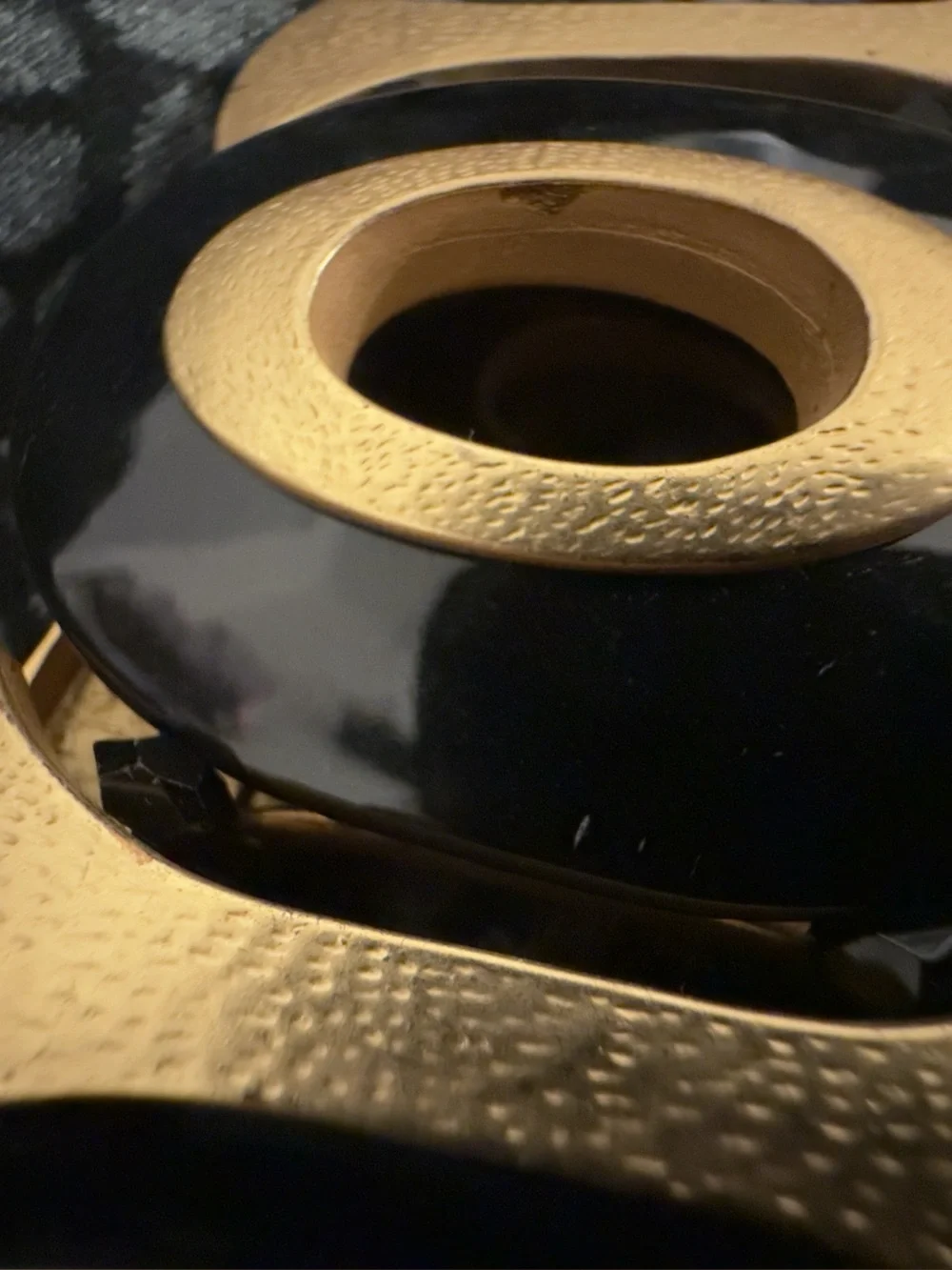 Chunky Black and Gold Bracelet - Picture 6 of 10